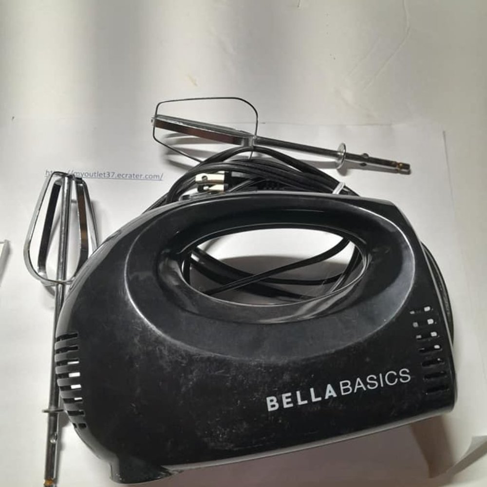 Bella Basics Black Hand Mixer - Estate Find 122216 - Very Good